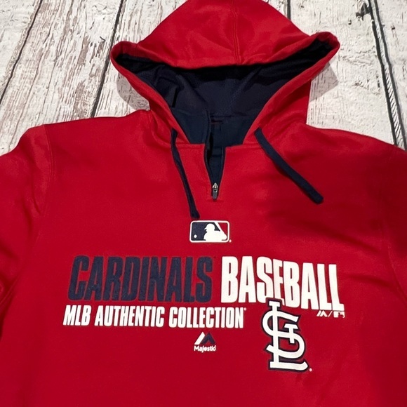 St. Louis Cardinals Athletic MLB Baseball Hoodie Pullover Sweatshirt - Picture 3 of 5